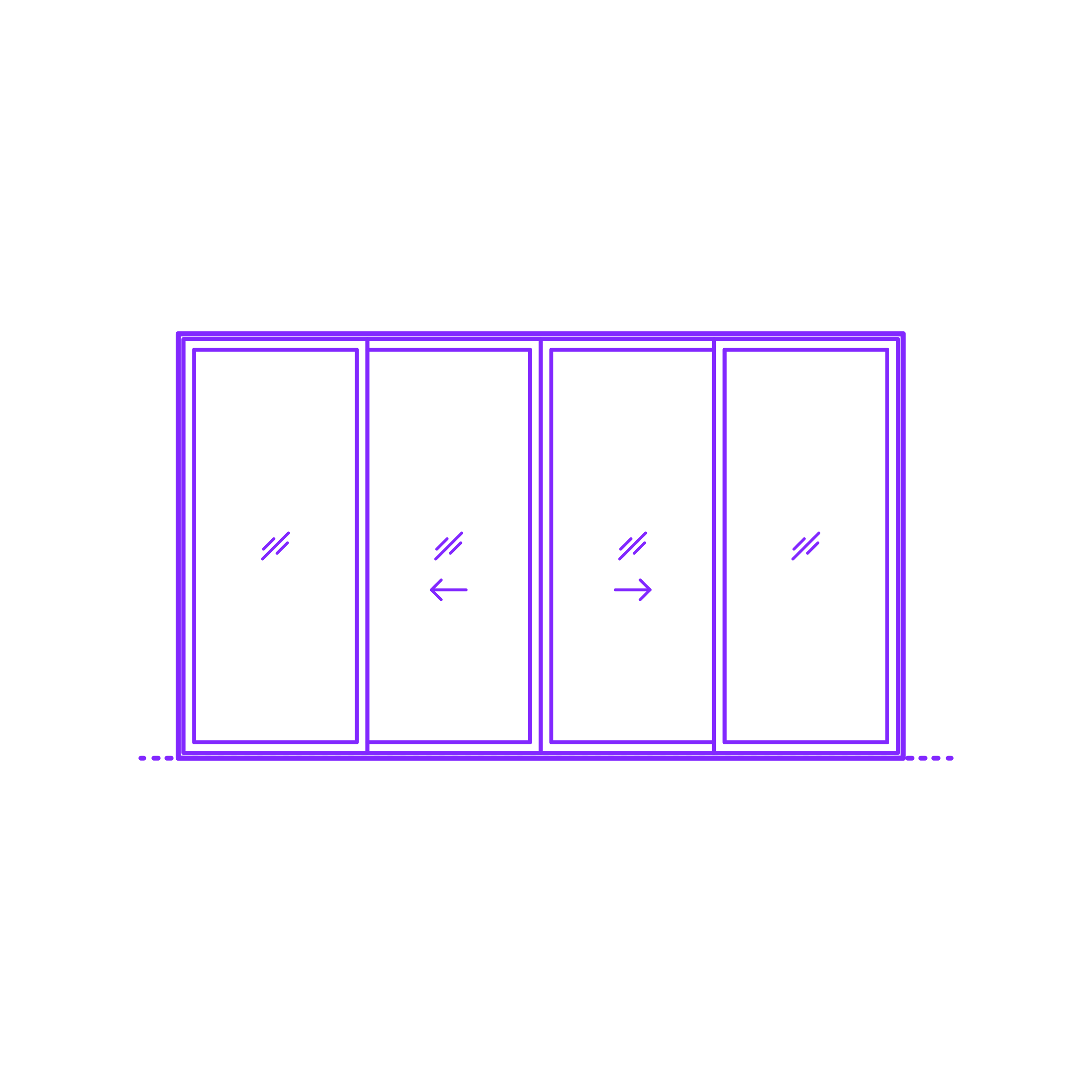 Buildings Sliding Doors Multi Slide Door Stacking 4 Panels Bi Part Sticker Outline Svg File Free Vectors